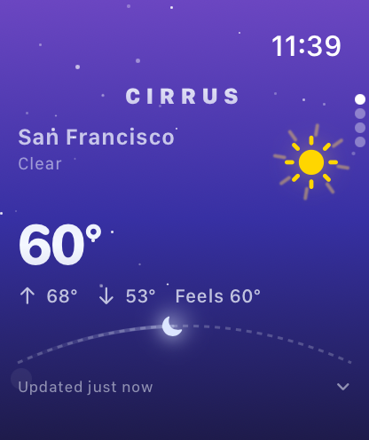 Cirrus Weather on Apple Watch